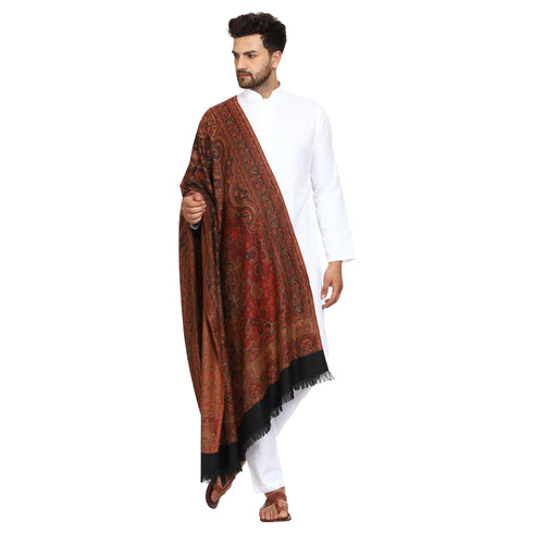 Men's Jamawar Woven Wool Shawl
